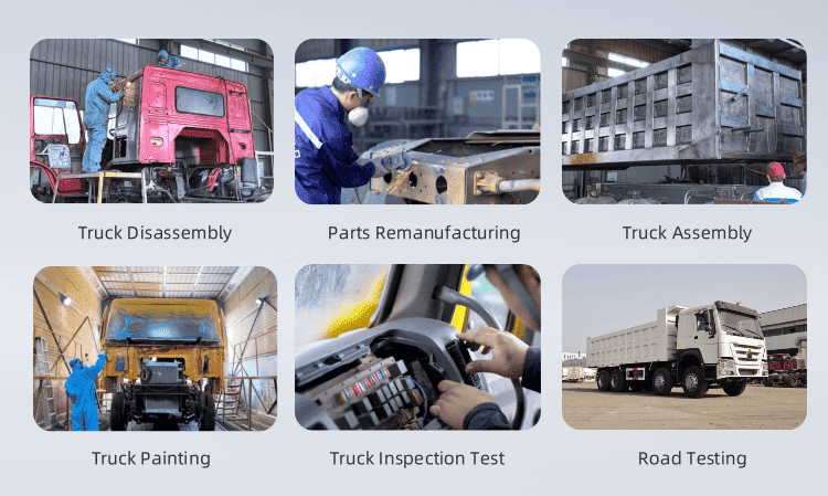 Reman Shacman F3000 Dump Truck 6x4 6 remanufactured dump truck process