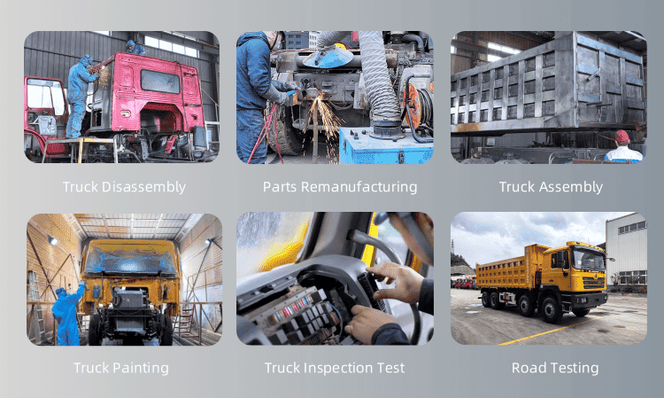 Remanufactured Shacman F3000 430HP 8x4 Dump Truck 6 remanufactured shacman dump truck process